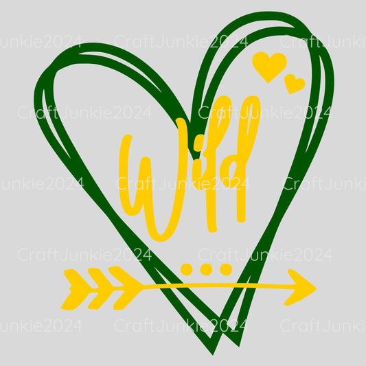 Wild Vinyl Heart Decal, Sticker, Heart, Decal, Vinyl, Cup Decal, Window Decal, Yeti Decal, Tervis Decal, Rtic Decal